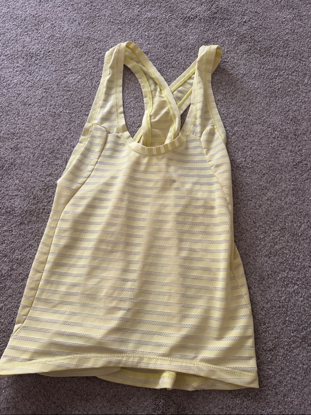 ZYIA Yellow Striped Racerback Tank size S